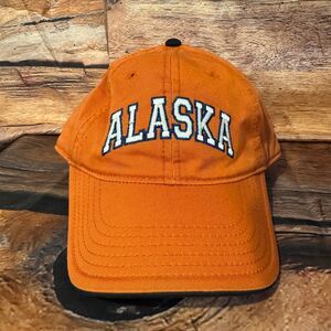 Rugged Wear Alaska Baseball Cap Men's Adjustable Orange Black Dad Hat